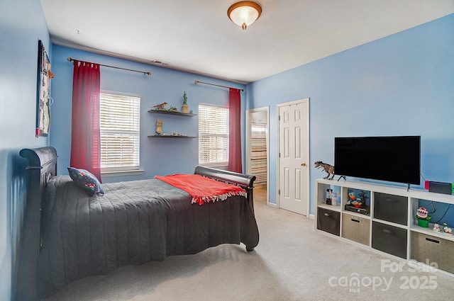 view of carpeted bedroom