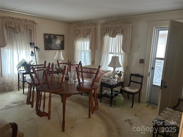 sitting room with light colored carpet