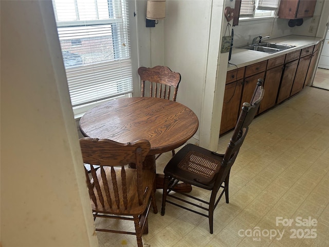 dining room with sink