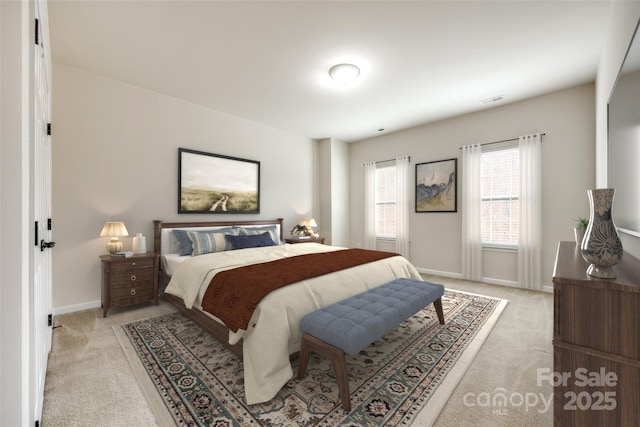 view of carpeted bedroom