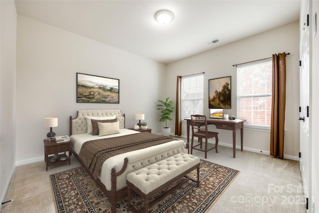 view of carpeted bedroom