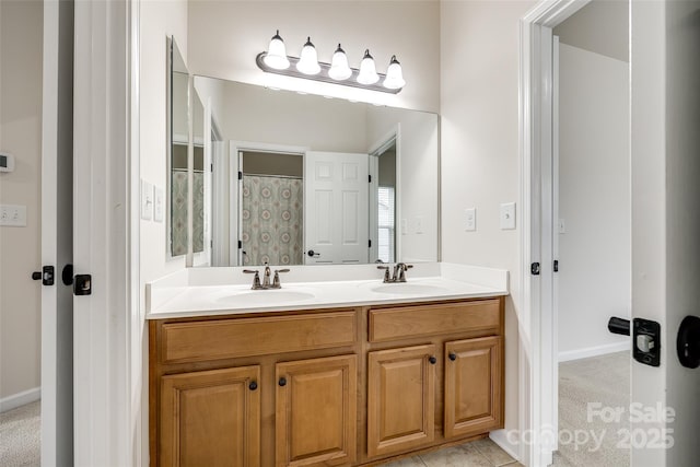 bathroom featuring vanity