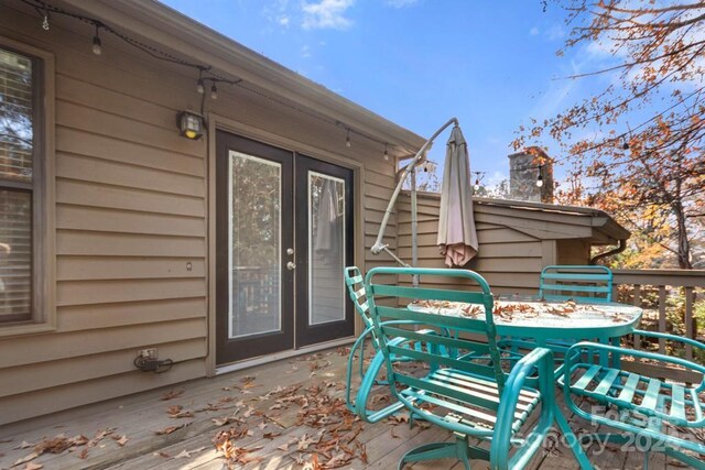 924 Cranberry Cir Unit 50-C, Fort Mill, SC 29715 - wooden deck with outdoor dining area and french doors