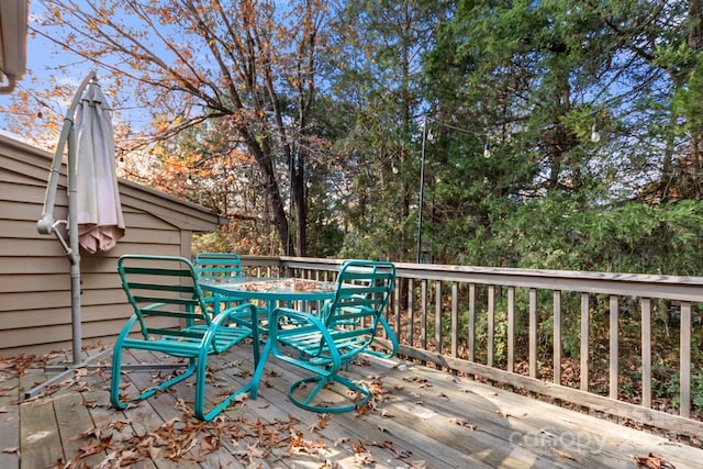 view of wooden terrace