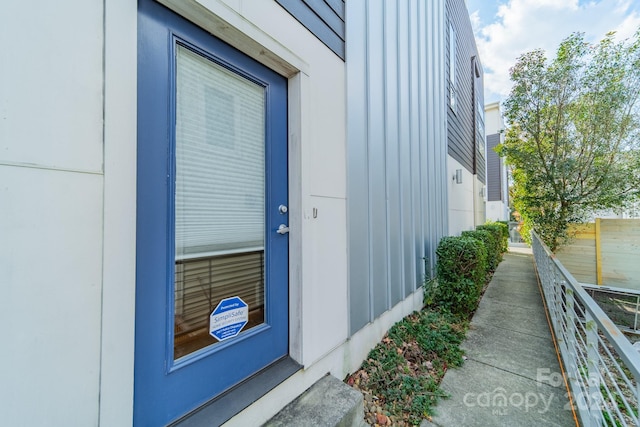 view of doorway to property