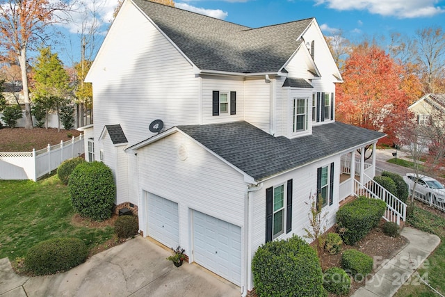 view of home's exterior featuring a garage