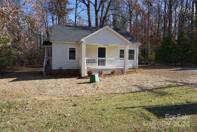 view of front facade featuring a porch