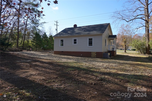 exterior space featuring central AC