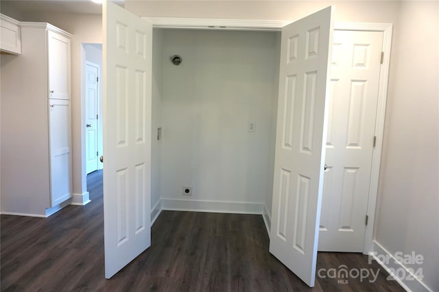 hallway featuring dark hardwood / wood-style floors