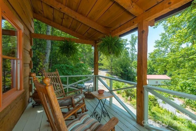 view of wooden terrace