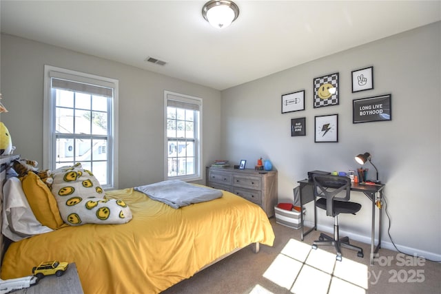 bedroom with carpet flooring