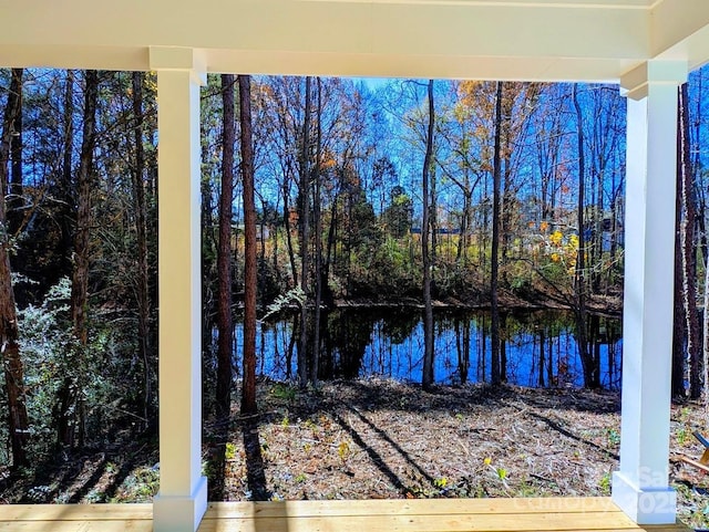 view of water feature