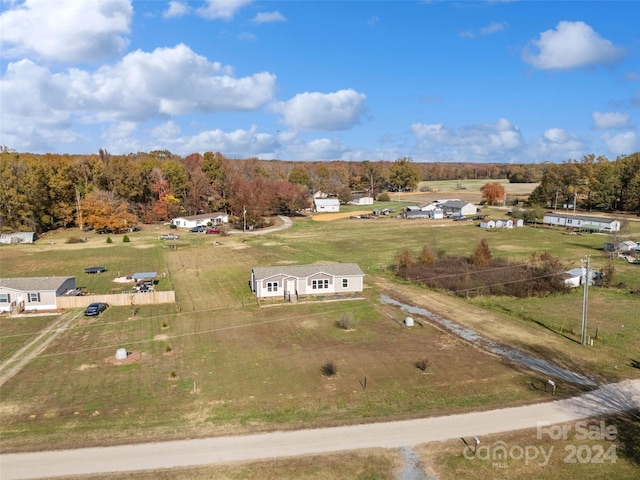 aerial view with a rural view