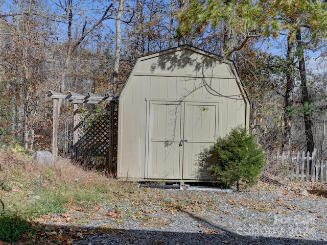 view of outdoor structure