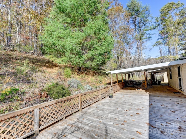 view of wooden deck