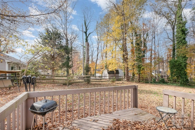 view of wooden deck