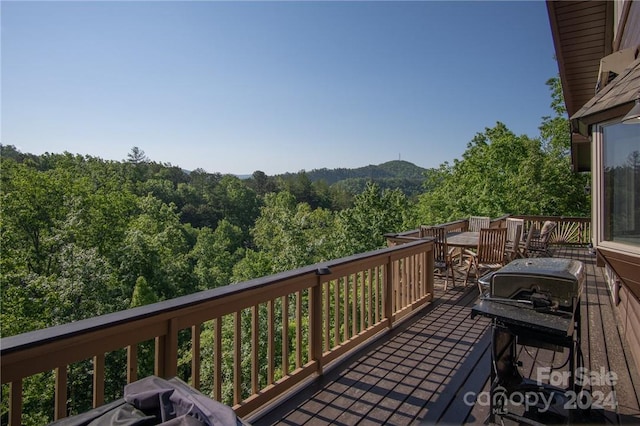 deck featuring grilling area