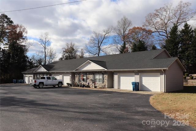 view of single story home