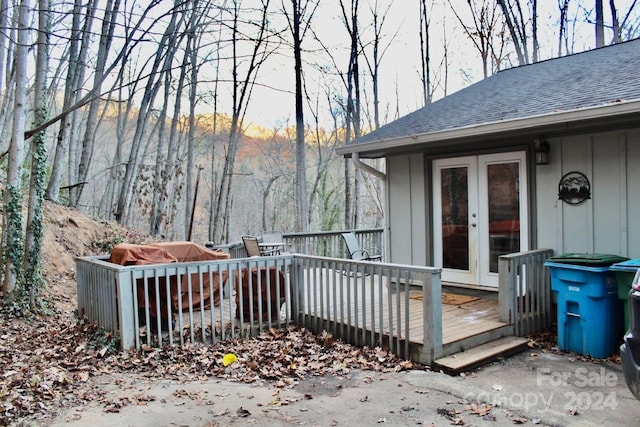 deck featuring french doors