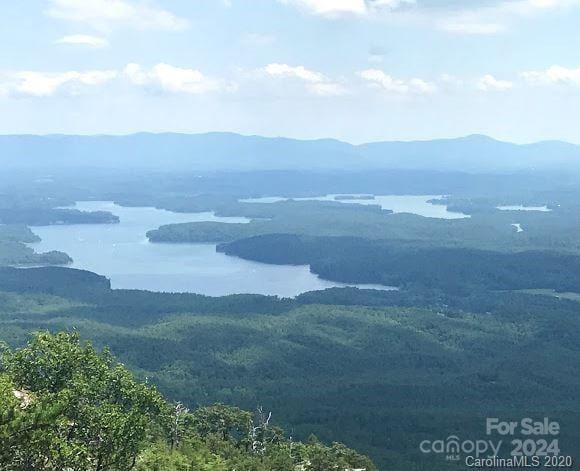 view of mountain feature featuring a water view