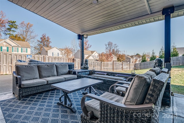 view of patio / terrace with outdoor lounge area