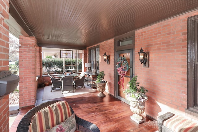 view of patio with covered porch