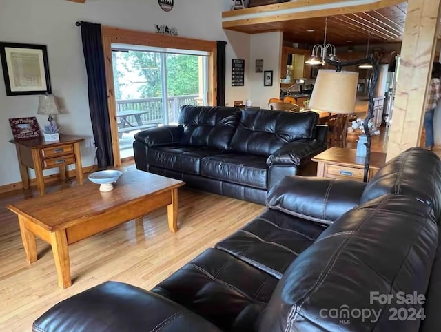 living room featuring wood-type flooring