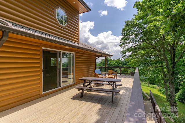 view of wooden terrace