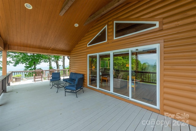 view of wooden terrace