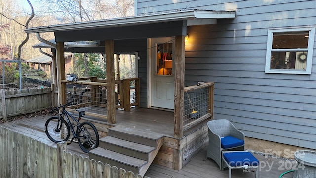 view of wooden deck