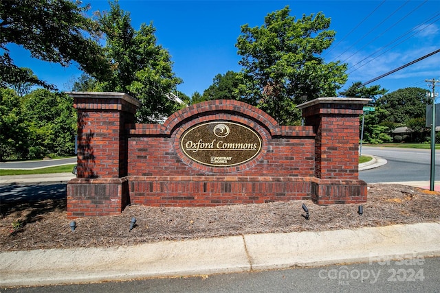 view of community sign