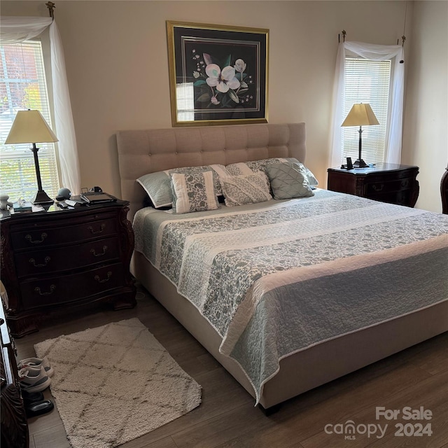 bedroom featuring wood-type flooring