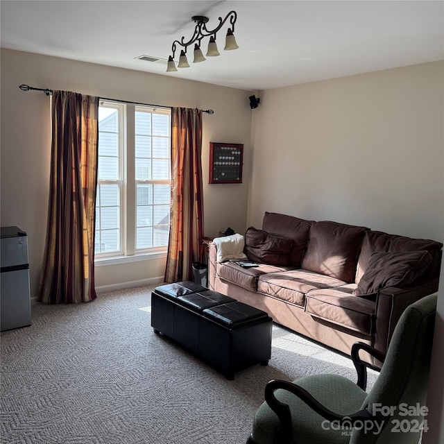 view of carpeted living room