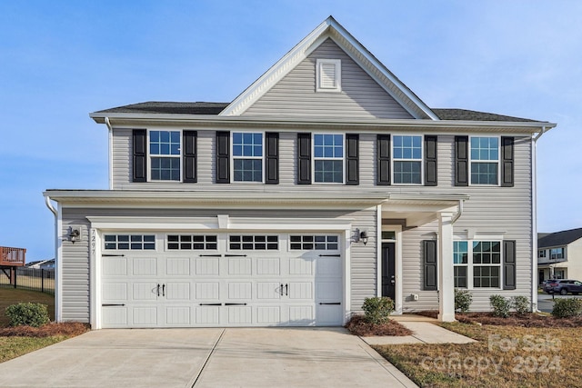 view of front of house featuring a garage