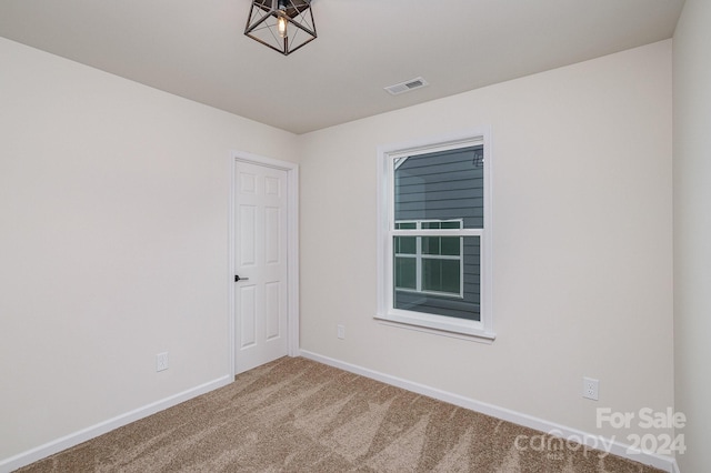 view of carpeted empty room