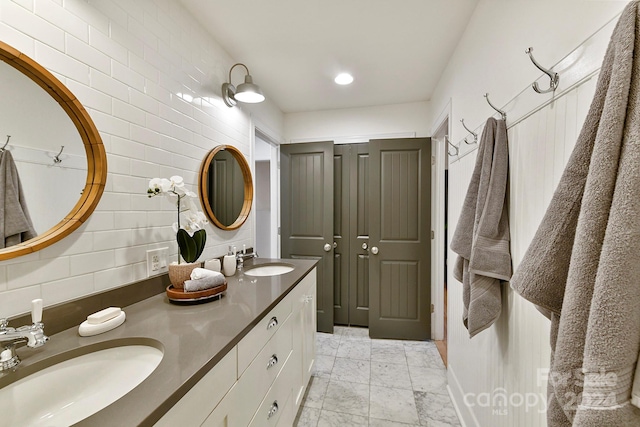 bathroom featuring vanity