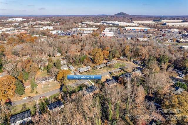 drone / aerial view with a mountain view