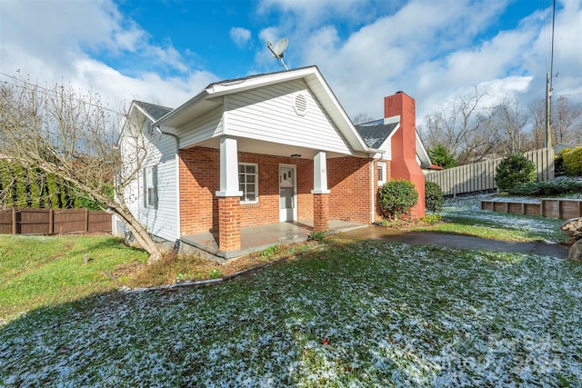 exterior space featuring a yard