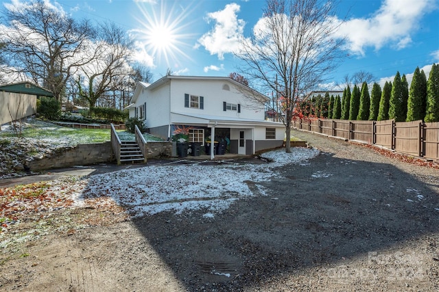 view of back of property