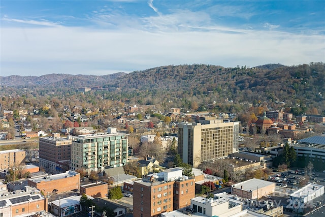 exterior space featuring a mountain view