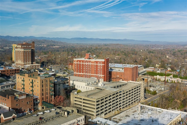 city view with a mountain view