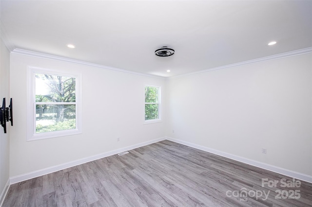 6534 Providence Rd, Charlotte, NC 28226 - spare room featuring crown molding, plenty of natural light, and wood finished floors