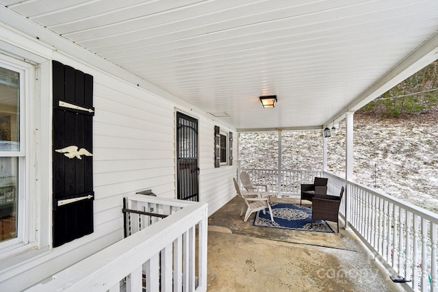 view of patio / terrace with a porch