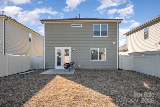 rear view of house featuring a patio area