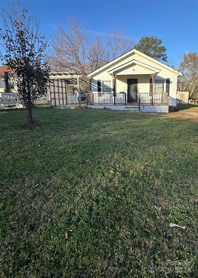 exterior space with a porch