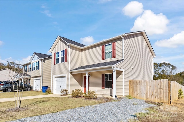 view of front of house featuring a garage