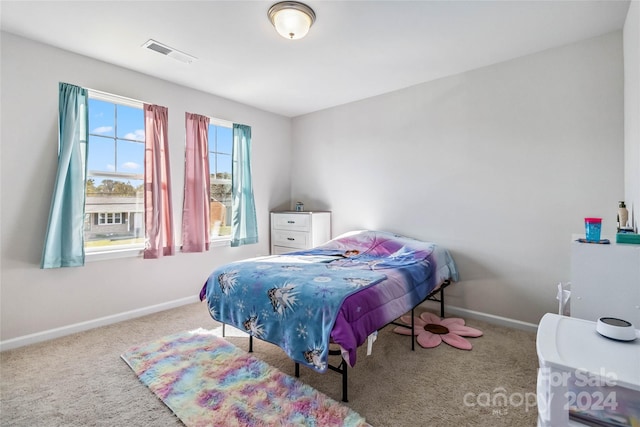 view of carpeted bedroom