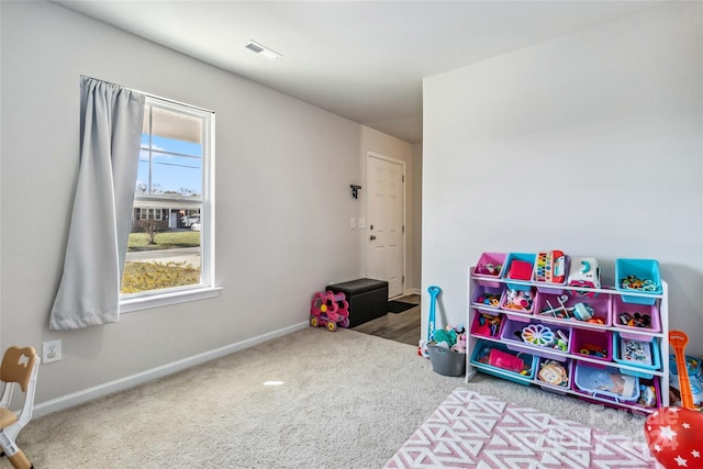 playroom with carpet