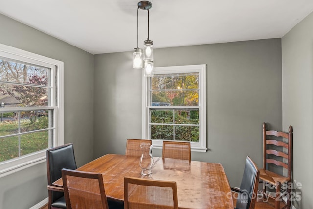 view of dining area