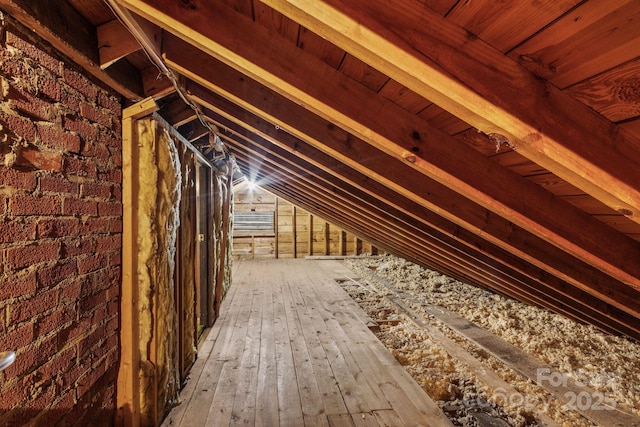 view of attic